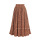 Printed Polka Dot Elastic Polyester Pleated Long Skirt